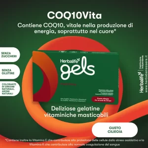 herbalife gels coq10vita contiene coq10 vitale nella produzione di energia soprattutto nel cuore