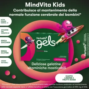 herbalife gels mindvita kids contribuisce al mantenimento della normale funzione cerebrale dei bambini